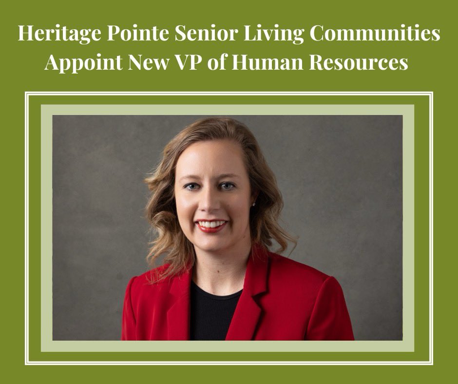 HPofWarren's tweet photo. Heritage Pointe Senior Living Communities Appoint New VP of Human Resources 

Read the full story here: https://t.co/QBGxkyZbKl https://t.co/jSZl3XvSFc