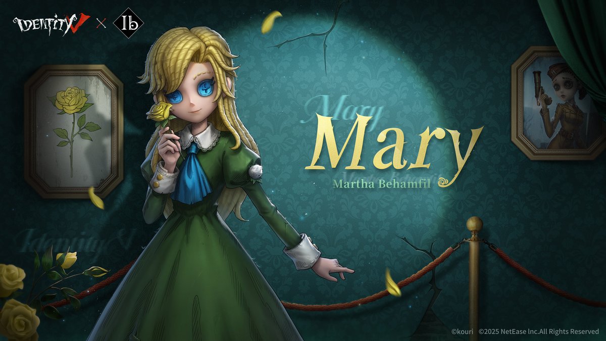 GameIdentityV's tweet photo. Dear Visitors,
“...... Go find the exit along with me”
Identity V × Ib Crossover will be available on April 17. 
To be a friend with [A Costume] Coordinator - Mary.
#IdentityV #IDVIb #Ib https://t.co/RvV4GNTVUA