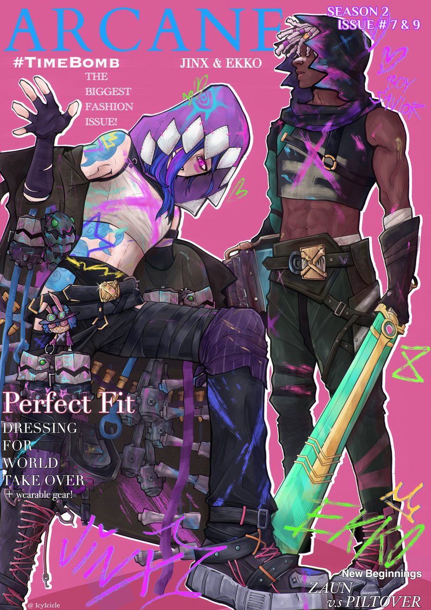 IcyIcicle_'s tweet photo. Partners in crime #Arcane #TimeBomb #Jinx #Ekko https://t.co/oQnYXcrBII