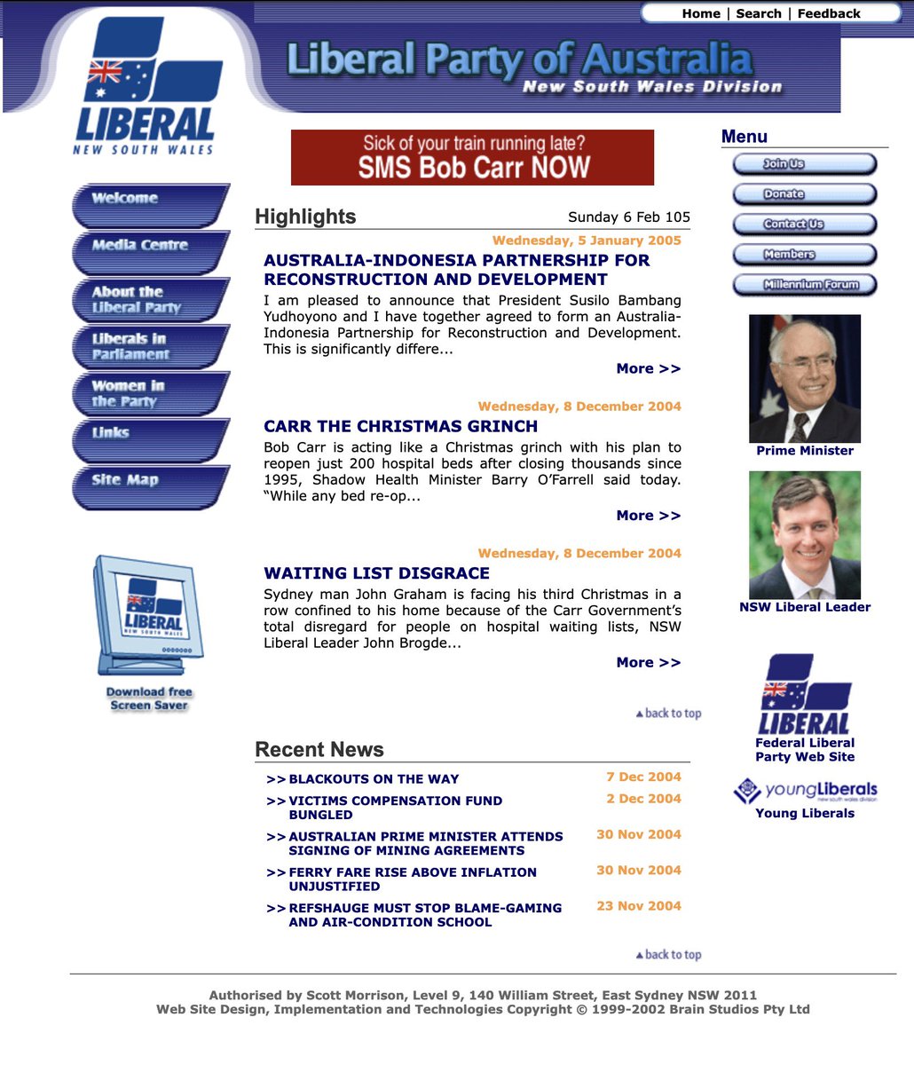 jp_baladi's tweet photo. Found this morning thanks the WayBack Machine. Simpler times… #auspol https://t.co/NblaPpxDWk