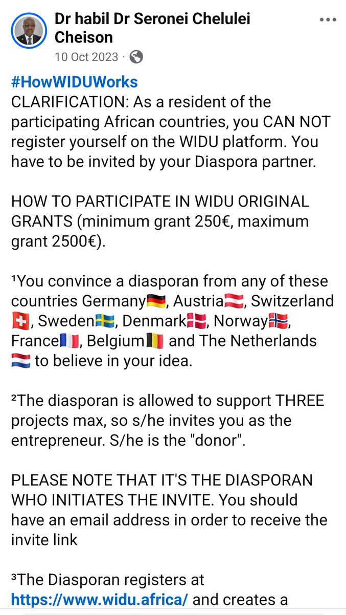 Kimuzi_'s tweet photo. Shida yenu uwa mnaona tweets zangu za ufala tu. This is a very important tweet.

Kama uko na mabeshte Germany, Switzerland and others mentioned hapo, wapee business idea. Wakikufund kama 1000 dollars, na utoe kama 500usd, na utume receipts, Widu doubles the amount. Search Widu. https://t.co/rpU4HuNNaG