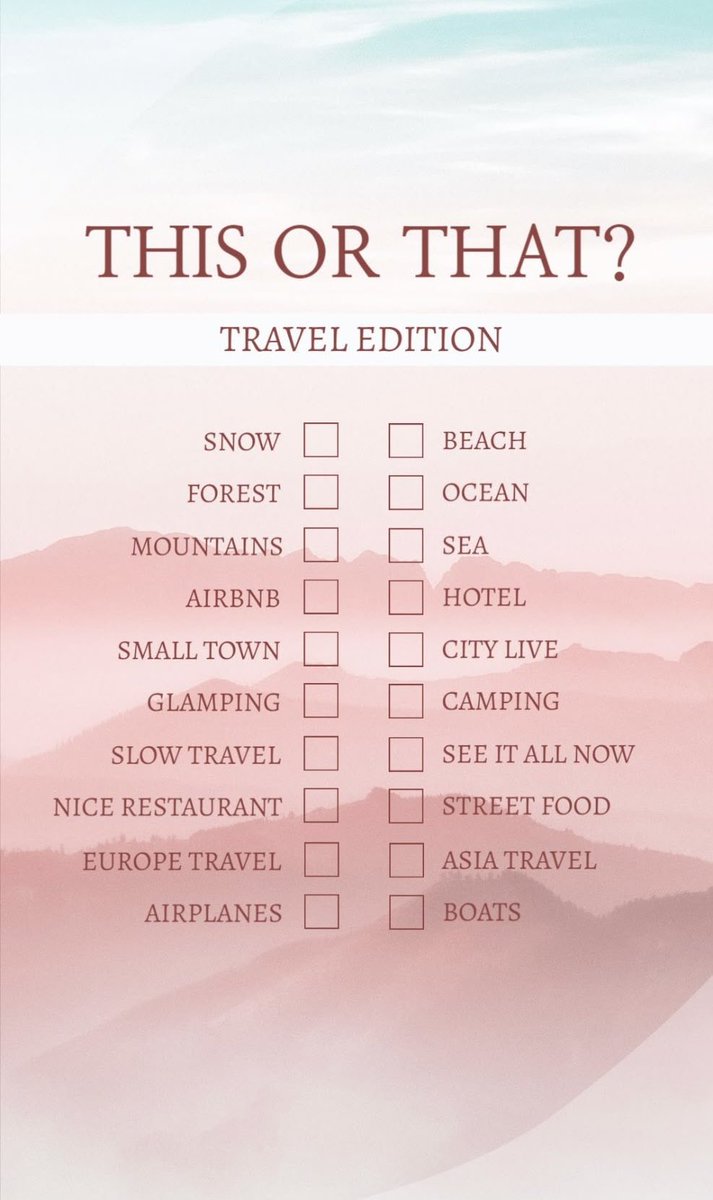 undiscoverpath's tweet photo. What kind of travel do you like? #traveltypes https://t.co/J9AV0v59LU
