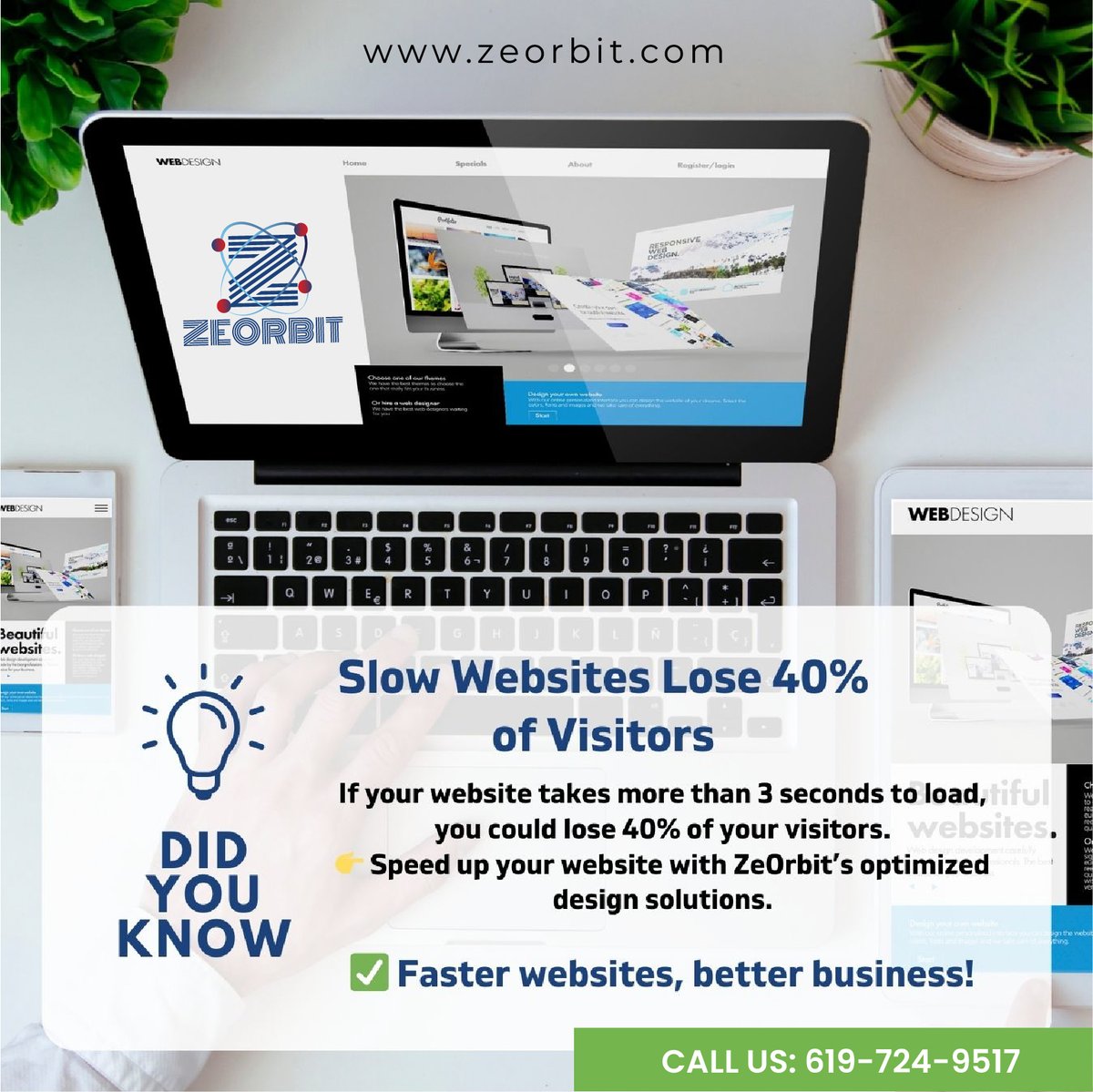 orbit_ze's tweet image. FACT: A slow website loses visitors! ⚡ Speed up &amp;amp; grow your business. 

zeorbit.com | (619) 724-9517

#WebDesign #WebsiteSpeed #FastLoad #UIUX #DigitalMarketing #Optimization #SEOtip #WebPerformance #PageSpeed #SmallBusiness #Entrepreneur #WebTraffic #ConversionRate