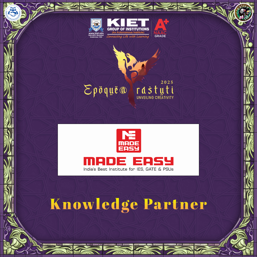Kiet_edu's tweet image. We welcome Made Easy as our Knowledge Partner for 𝐄𝐏𝐎𝐐𝐔𝐄@𝐏𝐫𝐚𝐬𝐭𝐮𝐭𝐢 𝟐𝟎𝟐𝟓. Their commitment to excellence continues to inspire aspiring minds.

🌐 epoque.kiet.edu | 📞 +𝟗𝟏 𝟕𝟗𝟒𝟗𝟑𝟑𝟓𝟑𝟑𝟕
#Epoque2024 #Prastuti2024 #KnowledgePartner #MadeEasy #KIET