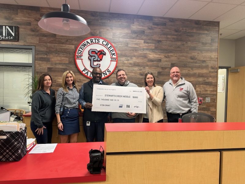 Congrats to Mr.Welch for receiving the TVA STEM grant.  I'm excited for our students and how this will enhance their learning.