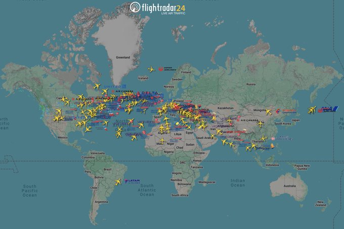 Flights inbound to London-Heathrow