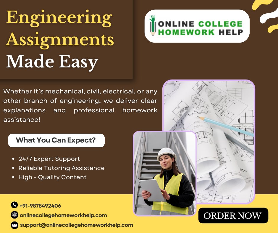 Onlinechwhelp's tweet image. 🔧Engineering Assignments Made Easy

✅ +91-9878492406
📩 support@onlinecollegehomeworkhelp.com
onlinecollegehomeworkhelp.com/engineering-ho…

#onlinecollegehomeworkhelp #engineeringsupport #engineeringhomeworkhelp #engineeringassignmenthelper #typesofengineering  #engineeringtutoringhelp