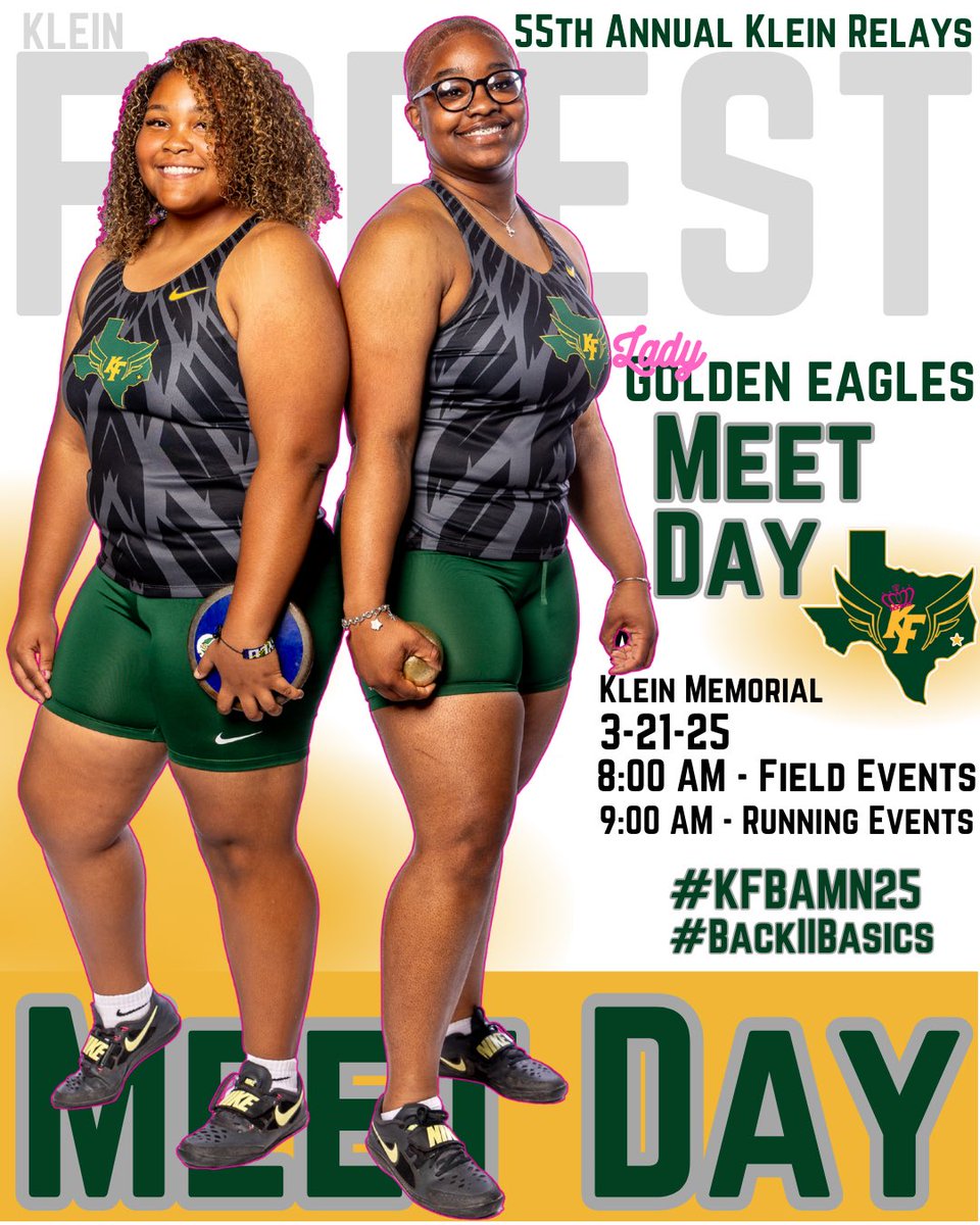 As the regular season comes to an end, Come cheer on the Klein Forest Lady Golden Eagles we rep for 11400 Misty Valley and The 77066!! 

#KFBAMN25
#BackIIBasics