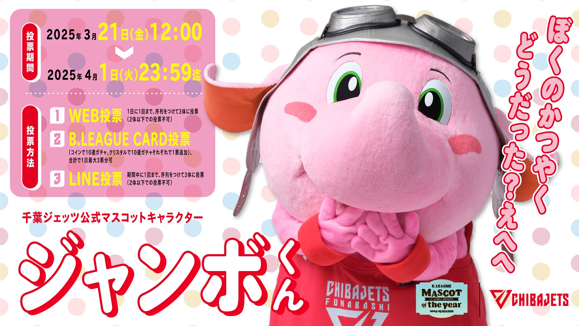 【限定品】ジャンボジャンボくん➕初期ユニジャンボくん　千葉ジェッツ 千葉ジェッツのジャンボくん「B.LEAGUE MASCOT OF THE YEAR 2019