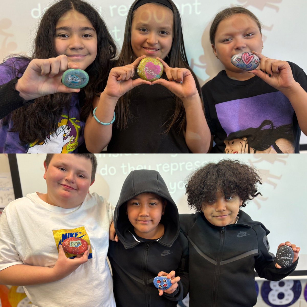 HulliganExplore's tweet image. After reading Agate, What Good is a Moose?, we decorated our own rocks to represent our personality traits and experiences that shape our lives. We also chose one word as a theme or goal. Resilient, grace, whimsy, confident, smile & persistent were some. 💙 🫎
@D59Rupley #SEL