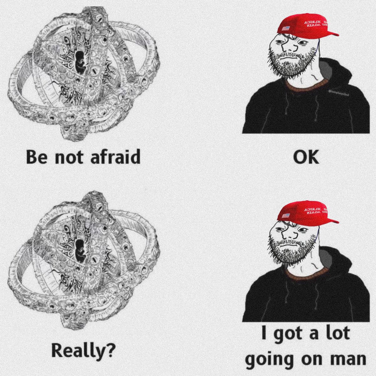 UgHtY NevEr AfrAiD 

UgHtY kNoW feAr iS IlUsIoN