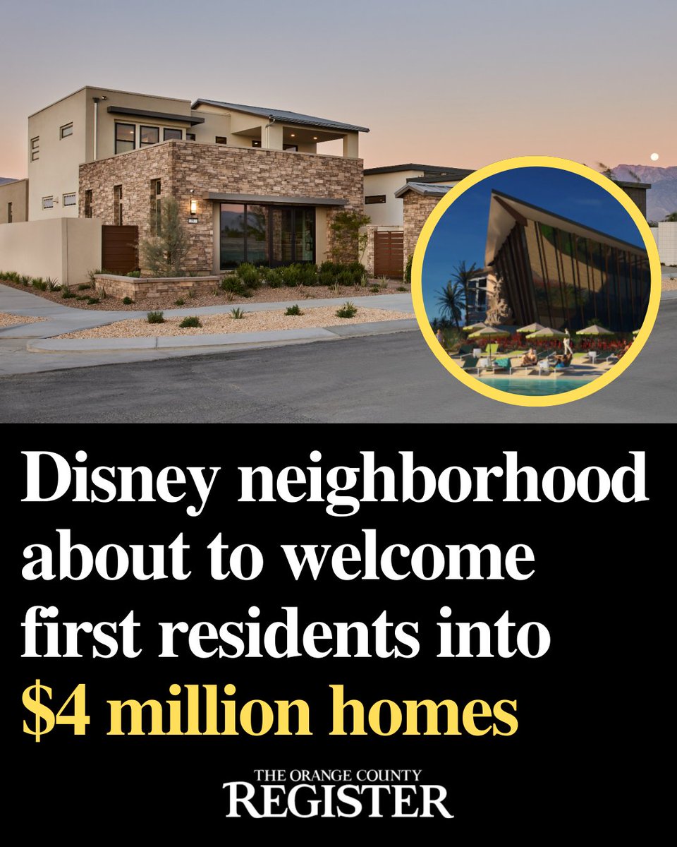 ocregister's tweet photo. Disney neighborhood about to welcome first residents into $4 million homes

Read more here: https://t.co/vjiQpEC0nD

📷️: Courtesy of Disney

#disney #CoachellaValley #RanchoMirage #Cotino #PalmSprings https://t.co/c7RmuO8fD4