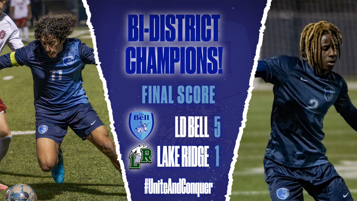 LD Bell Men's Soccer (@ldbell_soccer) on Twitter photo 2025 BI-DISTRICT CHAMPIONS!!! Your Blue Raiders took care of business tonight. Man-of-the-Match awards go to Hisham Al-Noubani with the brace and Cameron Thomas with the go-ahead goal. Area Playoff details loading...
#UniteAndConquer <a href="/RandyBelcherBHS/">Randy D Belcher</a> 2025 BI-DISTRICT CHAMPIONS!!! Your Blue Raiders took care of business tonight. Man-of-the-Match awards go to Hisham Al-Noubani with the brace and Cameron Thomas with the go-ahead goal. Area Playoff details loading...
#UniteAndConquer <a href="/RandyBelcherBHS/">Randy D Belcher</a>