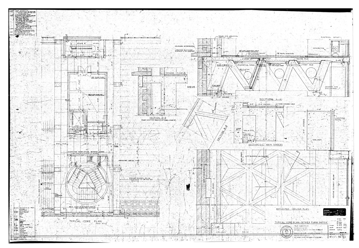 architext14's tweet photo. Material mastery: Japanese wood joinery vs. Labrouste stone Paestum drawings vs. Prouve metal structure detail vs Kahn concrete tetrahedrons Yale art gallery. https://t.co/lQcJiAj8uP
