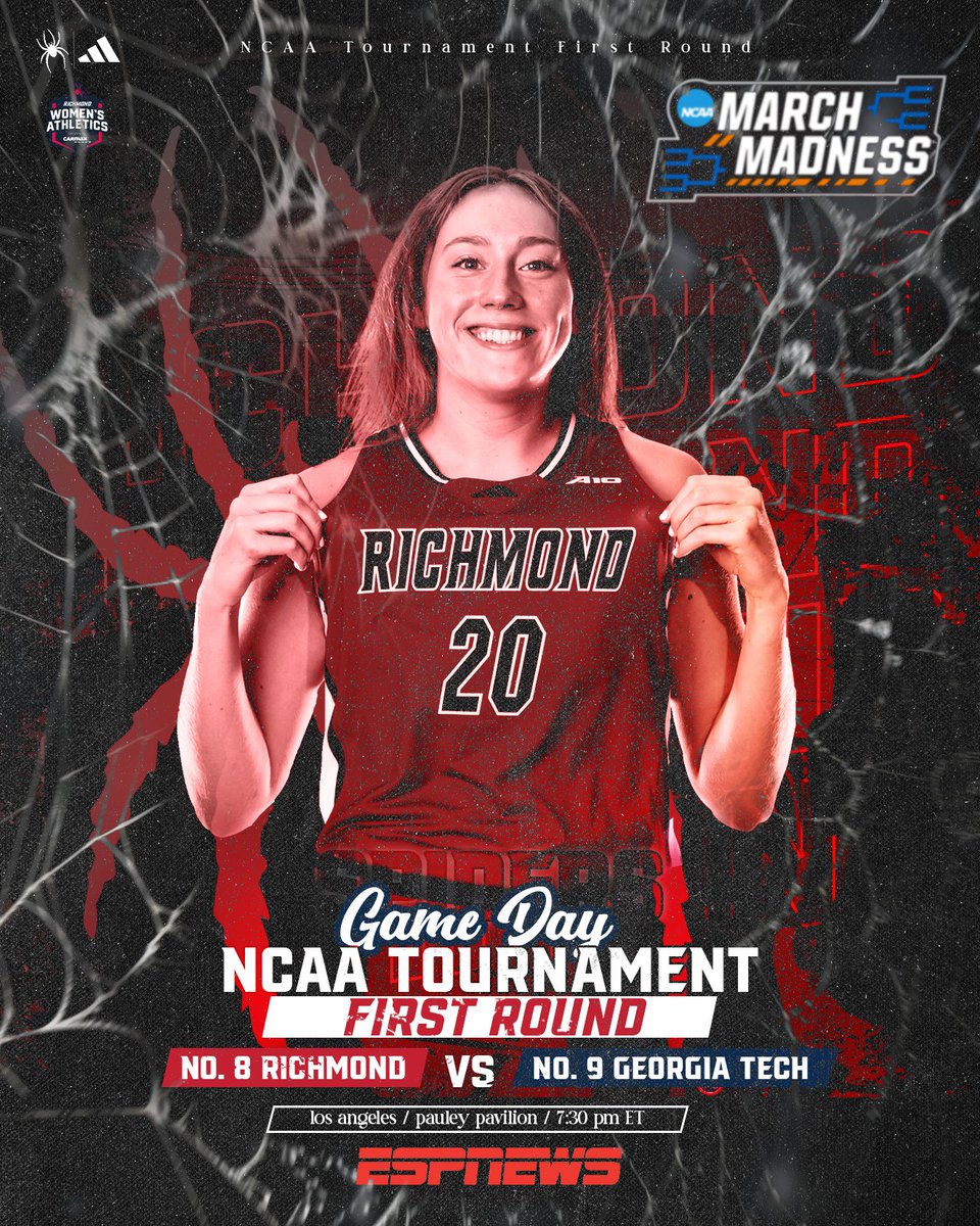 Richmond Womenโs Basketball (@spiderwbball) on Twitter photo ๐๐ข๐ฆ๐ ๐ญ๐จ ๐๐๐ง๐๐. ๐ท๏ธ๐
<a href="/SpiderAthletics/">Richmond Athletics</a> // #OneRichmond
๐ โ Los Angeles / Pauley Pavilion
๐ โ No. 9 <a href="/GTWBB/">Georgia Tech Women's Basketball</a>
๐ โ 7:30 p.m. ET
๐ฅ โ spides.us/4bzXQ3F
๐ โ spides.us/3FQuAcQ
๐๏ธ โ spides.us/4ktUlzT ๐๐ข๐ฆ๐ ๐ญ๐จ ๐๐๐ง๐๐. ๐ท๏ธ๐
<a href="/SpiderAthletics/">Richmond Athletics</a> // #OneRichmond
๐ โ Los Angeles / Pauley Pavilion
๐ โ No. 9 <a href="/GTWBB/">Georgia Tech Women's Basketball</a>
๐ โ 7:30 p.m. ET
๐ฅ โ spides.us/4bzXQ3F
๐ โ spides.us/3FQuAcQ
๐๏ธ โ spides.us/4ktUlzT
