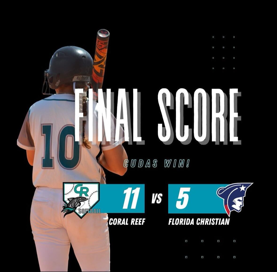 Another win for the Lady Cudas! We're swimming against the current and proving people wrong. So proud of Quin Wylie, my day one, for holding it down on the mound. Big shout-out to my Rock sisters, Jules Miranda and Gabi Winter, for holding it down at their schools on the mound.