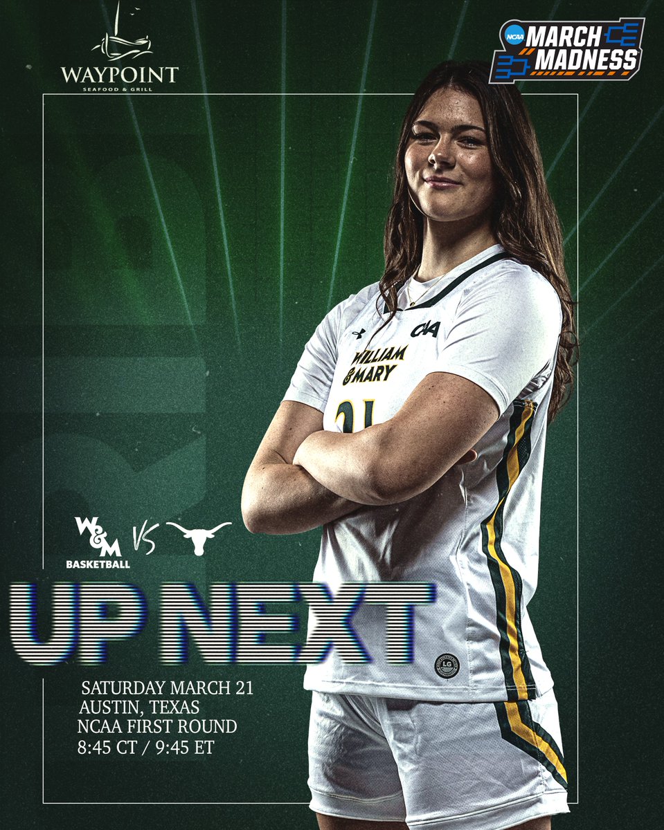 Bring on Bevo 🤠
𝘱𝘳𝘦𝘴𝘦𝘯𝘵𝘦𝘥 𝘣𝘺 𝘞𝘢𝘺𝘱𝘰𝘪𝘯𝘵 𝘎𝘳𝘪𝘭𝘭

🆚No. 1 Texas
🗓️Saturday
🏆NCAA Tournament First Round
📍Austin, Texas
🏟️Moody Center
🕖9:45 PM ET / 8:45 PM CT
📺ESPN2
📻Tribe Sports Network

#MarchOnTribe | #TOD