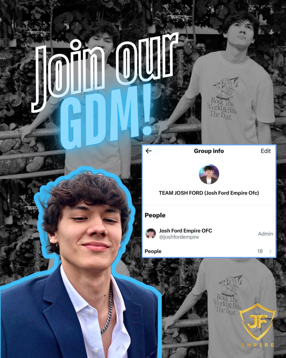 joshfordempire's tweet photo. 📢 Hello everyone ‼️
Join our GDM for our TP later. YES! We will having a party tonight. Come on and have fun with us. Reply “🩵” if you want to join.
#JoshFord | Josh Ford
#JoshFordEmpire https://t.co/RdrHnuNN4O