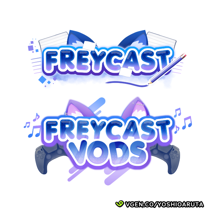 yoshioaruta's tweet photo. Hey heyy! I’m posting twice today! 🎉 This is a commission from Rin~ a collab with their friend, and they ordered two logos for it! Feel free to check out their Twitter too~ @BrattyBoyBlue 💙✨ https://t.co/7ZhcGFET11