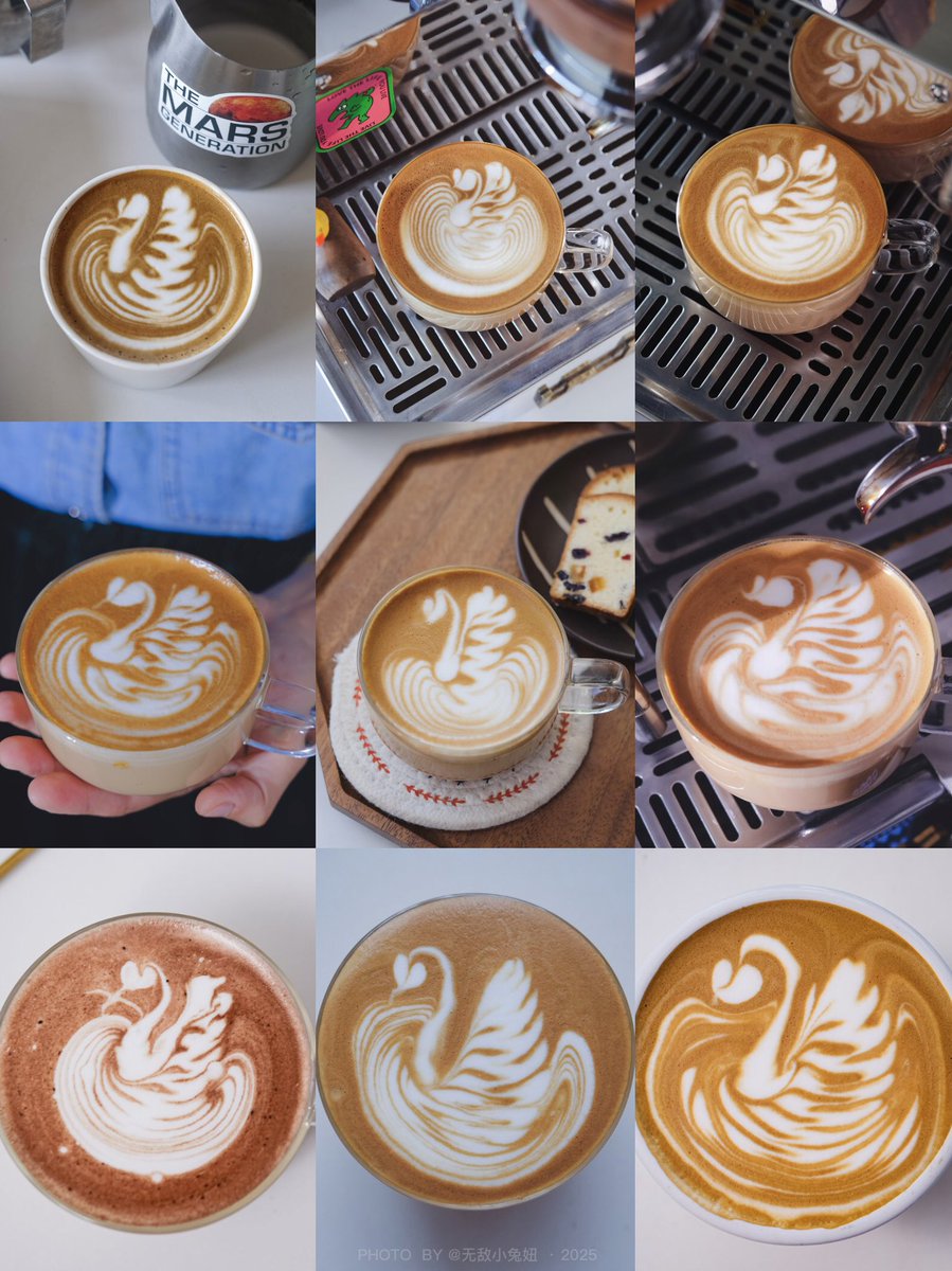 superrbt's tweet photo. 🌿🦢🌹 倒序，进化史

#myway #latteart https://t.co/5pxZRgeQCk