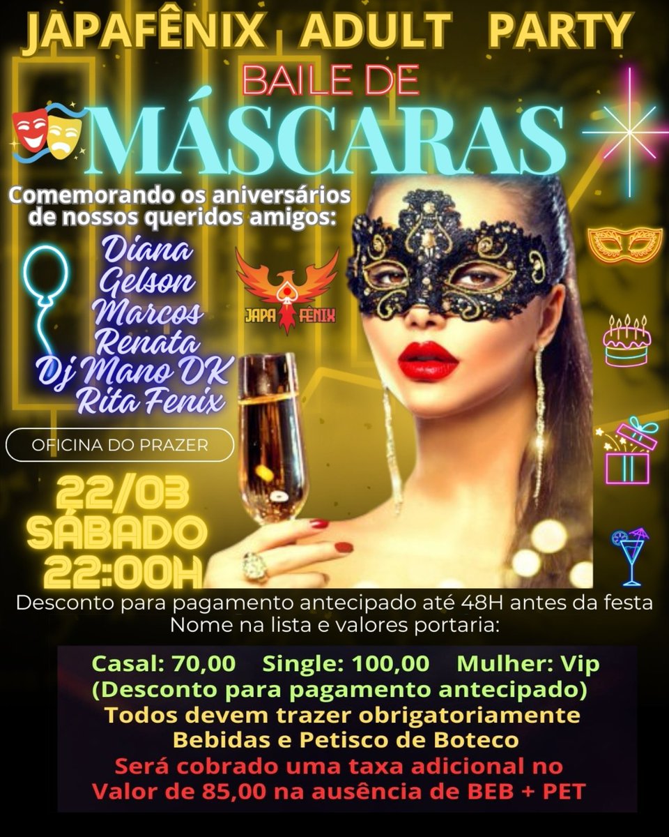 Preparem-se 
Sabadão, teremos mais uma festa em nossa querida Oficina!
Informações no chat