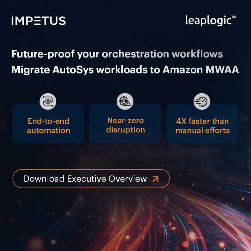ImpetusLife's tweet image. Legacy orchestration tools such as #AutoSys are increasingly outdated and require modernization to meet current business demands. Streamline your modernization journey and learn how LeapLogic automates end-to-end transformation.

Unlock Key Insights: bit.ly/4hvT7Bp