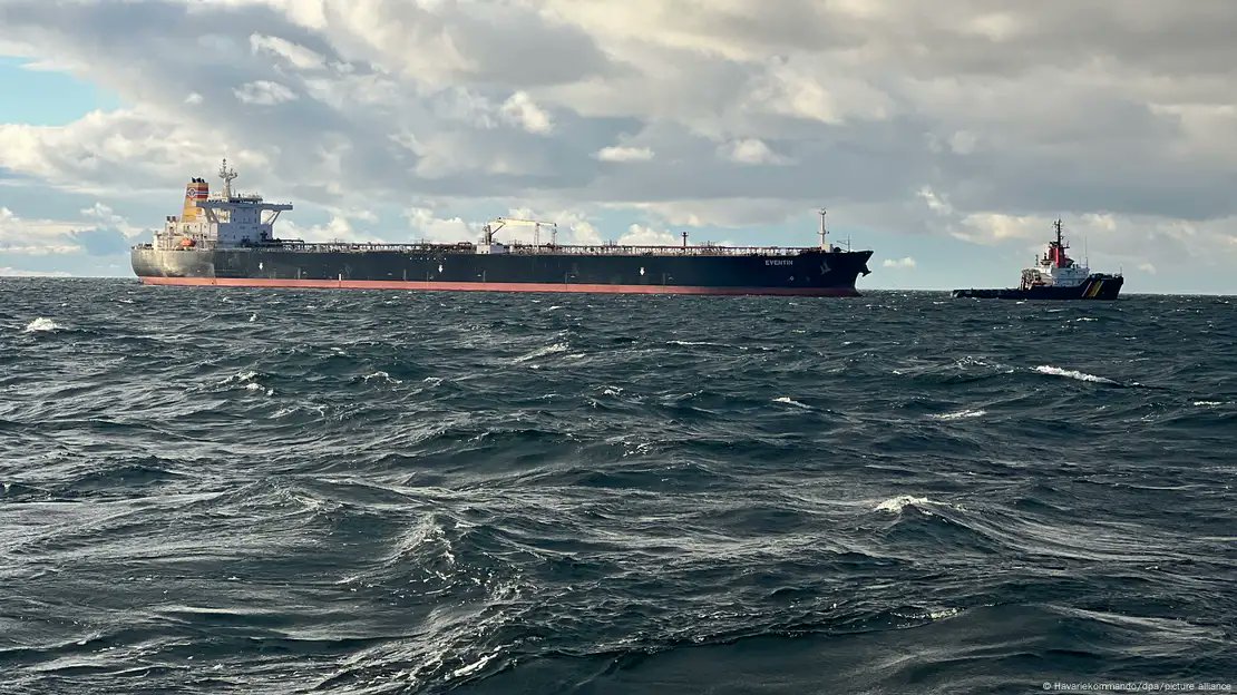 StratcomCentre's tweet image. German authorities have officially seized the Eventin, a tanker linked to Russia’s shadow fleet. The ship was detained in January while drifting near the German coast.

The vessel’s cargo will be handed over to the German state and sold.

Russia cannot continue its global terror…