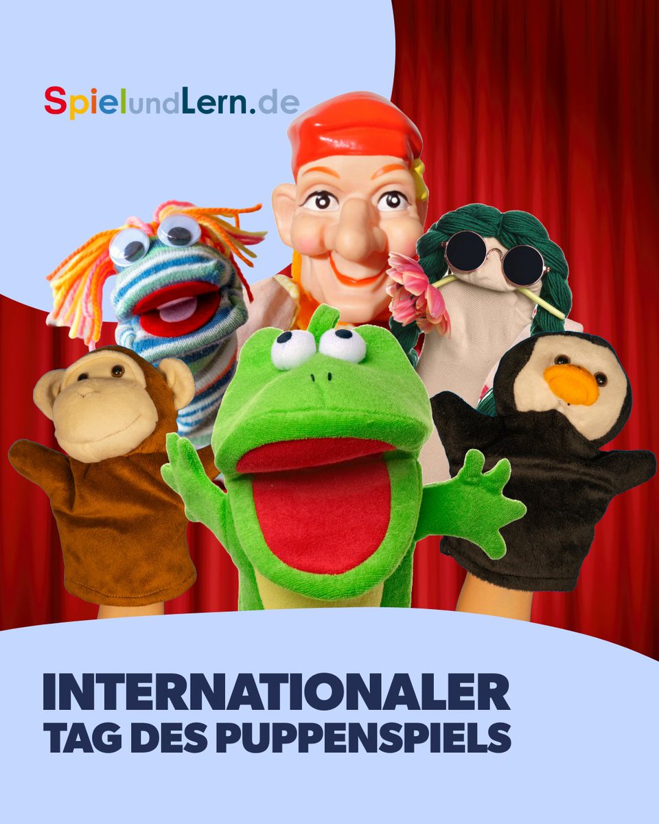 🎭✨ Vorhang auf – Heute ist Internationaler Tag des Puppenspiels! ✨🎭
Ob Handpuppe, Marionette oder Fingerpüppchen – sie alle haben eine geheime Superkraft: Sie helfen beim Lernen und machen sogar schüchterne Stimmen laut! 🧒🎤💡
#TagDesPuppenspiels #Handpuppen #SpielundLern
