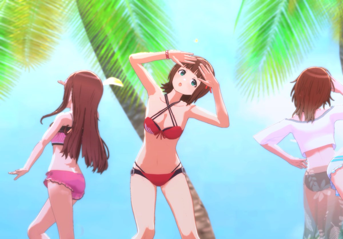 283プロさんに水着をお借りした。事務所対抗のバラエティ番組みたいだ