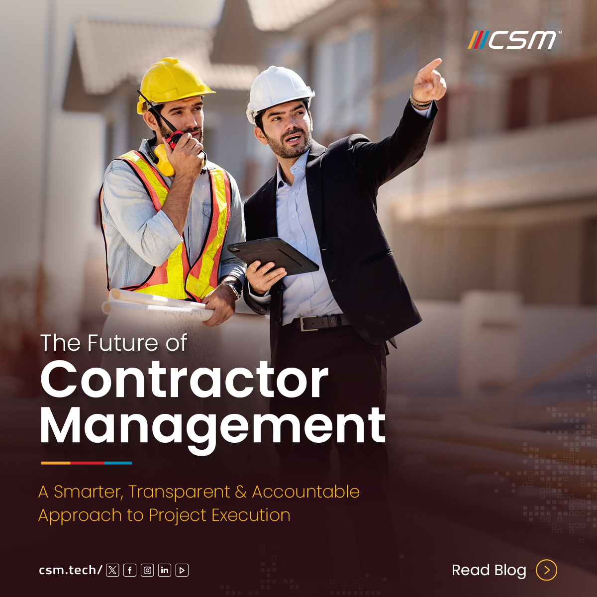 CSMTechnologies's tweet photo. Real-time contractor tracking improves compliance and project efficiency by streamlining oversight. 

Read Blog: https://t.co/X01Uf9b7gx 

#CSMTech #ContractorManagement #ProjectEfficiency #SmartContracts #InfrastructureDevelopment https://t.co/JjEs8HAUQZ