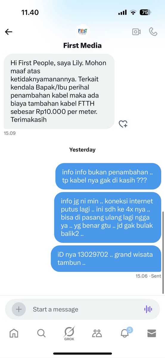 miuzard's tweet photo. @FirstMediaCares ini DM gak di bales .. INTERNET DARI KEMARIN PUTUS TERUS .. DI DM GAK DI RESPON .. KLO INFO TAGIHAN SAMA PROMO AJA LANCAR BGT SMPE TLF2 .. https://t.co/kxKRr87ggm