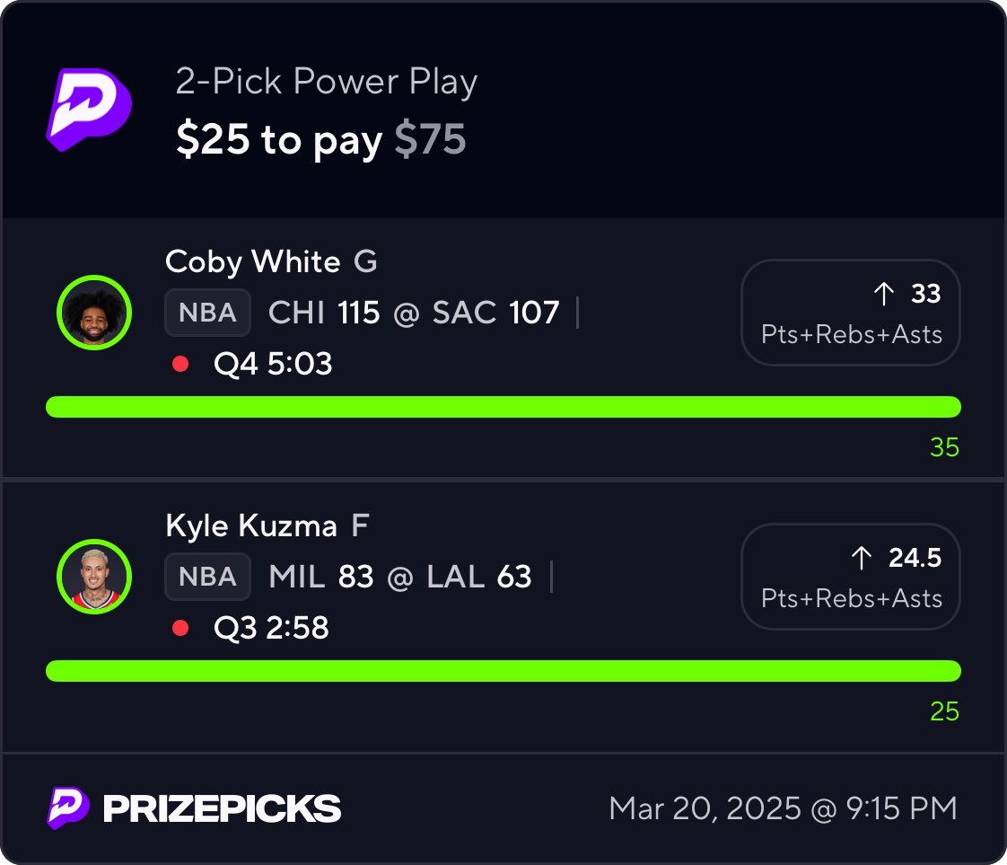 RS3Props's tweet image. It’s always the ones I don’t post smh 

#GamblingX | #PrizePicks | #nba | #nbaprizepicks | #Underdog