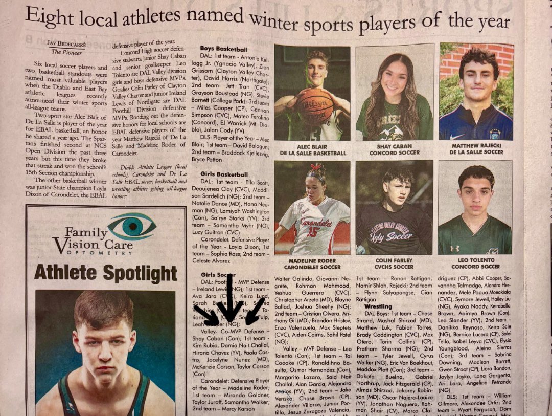 Shay Caban (@shaycaban2026) on Twitter photo Iโm truly blessed to have received the DAL All-League Co-MVP Defense honor and to be recognized in the <a href="/ConcordClayton/">Concord Clayton Pioneer</a>! Iโm incredibly thankful for my amazing teammates and coaches who have supported me throughout the season. Iโm already excited to get back out there next year! Iโm truly blessed to have received the DAL All-League Co-MVP Defense honor and to be recognized in the <a href="/ConcordClayton/">Concord Clayton Pioneer</a>! Iโm incredibly thankful for my amazing teammates and coaches who have supported me throughout the season. Iโm already excited to get back out there next year!
