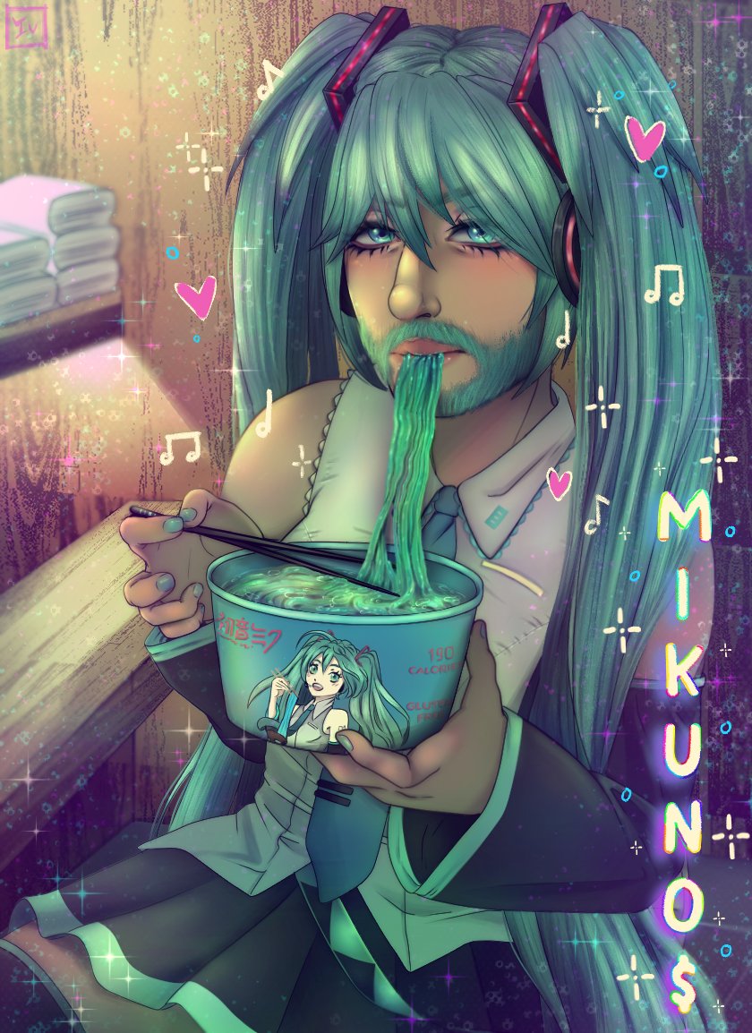 Inviziii's tweet image. Thank you bbno$ for being a Miku ramen baddie 💙
@bbnomula #HatsuneMiku #fanart