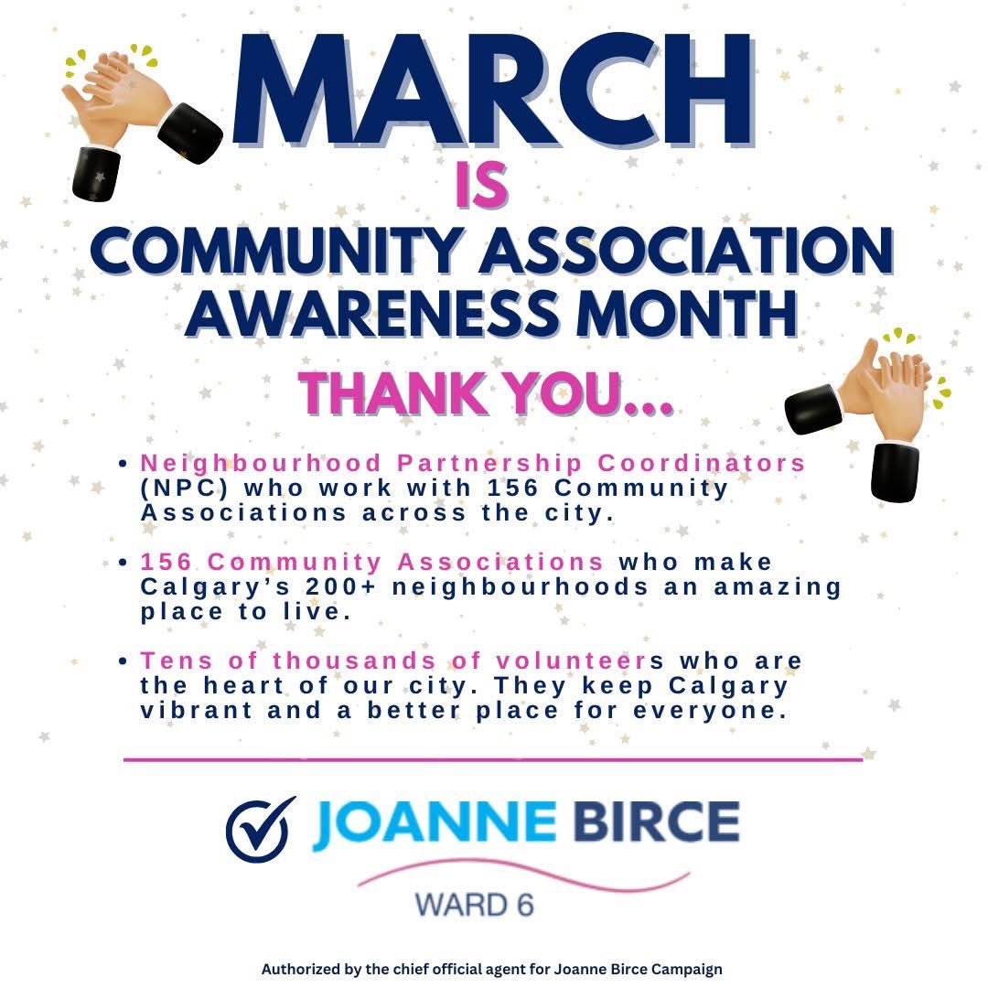 JoanneBirceYYC's tweet image. 🌟 A Huge Thank You to Our Community Champions! 🌟

Neighbourhood Partnership Coordinators, Community Associations, and countless dedicated volunteers work tirelessly to make our communities vibrant, welcoming, and thriving places to live, work, and play.

#YYCCommunity