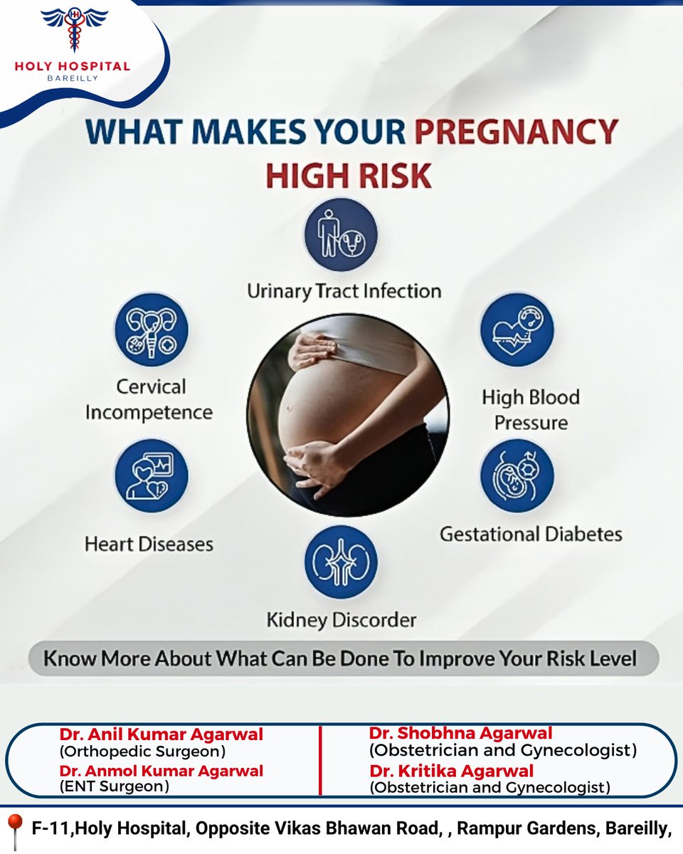 bareilly_holy's tweet photo. 🤰 Not all pregnancies are the same! High-risk factors like age, health conditions &amp; multiple babies need extra care. Stay informed, stay safe! 💕

📞 Consult your doctor for expert guidance!

#HighRiskPregnancy #HealthyMomHealthyBaby #PrenatalCare #MaternityHealth https://t.co/ohFOWWCNf2