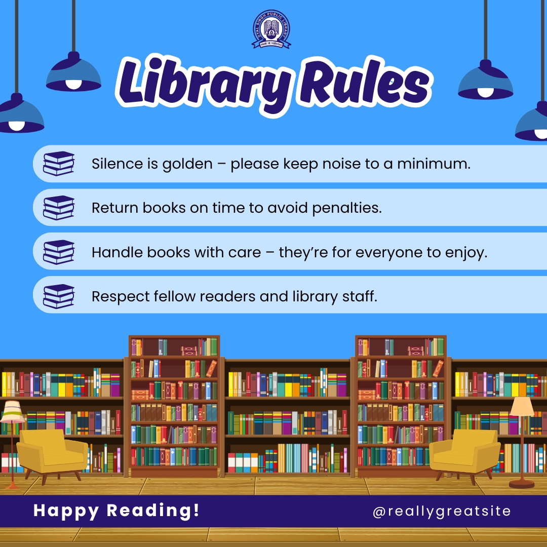dspl_delhi's tweet image. 📚✨ Library Rules for a Great Experience! ✨📚
👉 Silence is Golden
👉 Return Books on Time
👉 Handle Books with Care
👉 Respect Fellow Readers &amp;amp; Library Staff
Let’s keep our library a peaceful haven for all! 🌟
#LibraryRules #BookLovers #DSPL #ReadingCommunity #LibraryLife