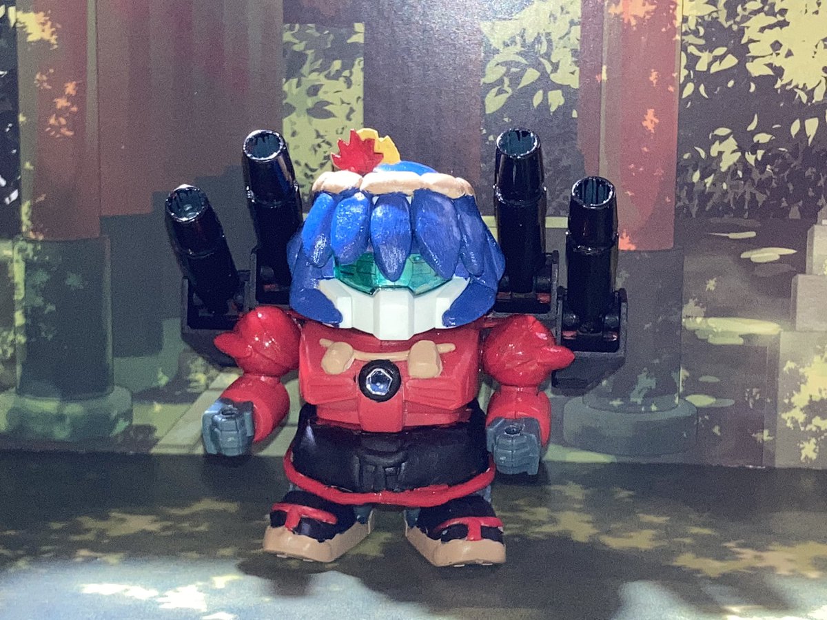 MusashingmanSub's tweet image. よし本体の塗装完了させてきたから
後ろのしめ縄を作れば完成じゃい
もう少しで八坂神奈子頑巨砲が
完成するぜ〜

#ガンダム #ガンプラ #sdガンダム #BB戦士 #エポキシパテ #gジェネ #ガンキャノン #東方 #東方風神録 #八坂神奈子 #ガンプラ改造