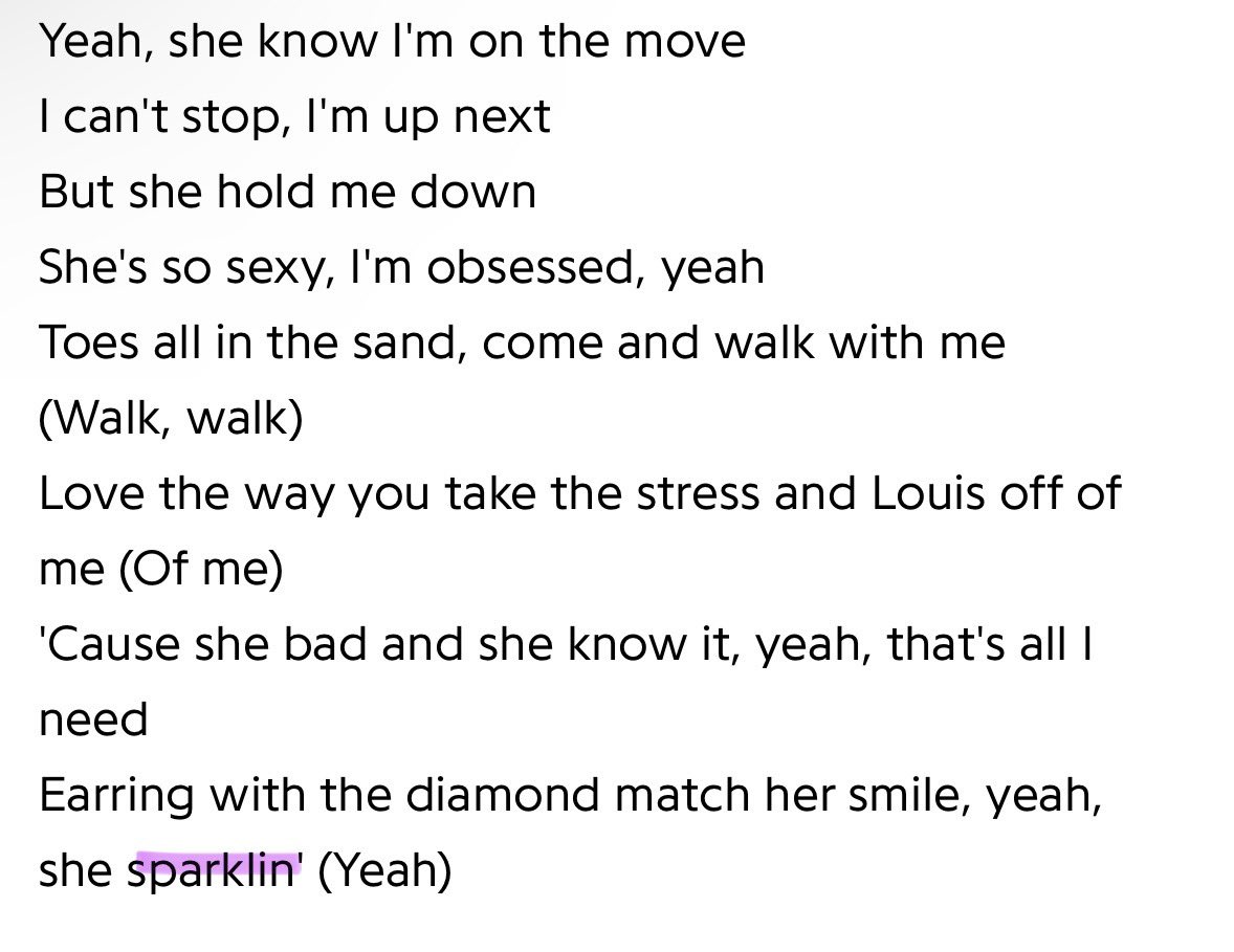 나 스파클링 집착녀가 된거 같아모나리자 가사에도 보이네