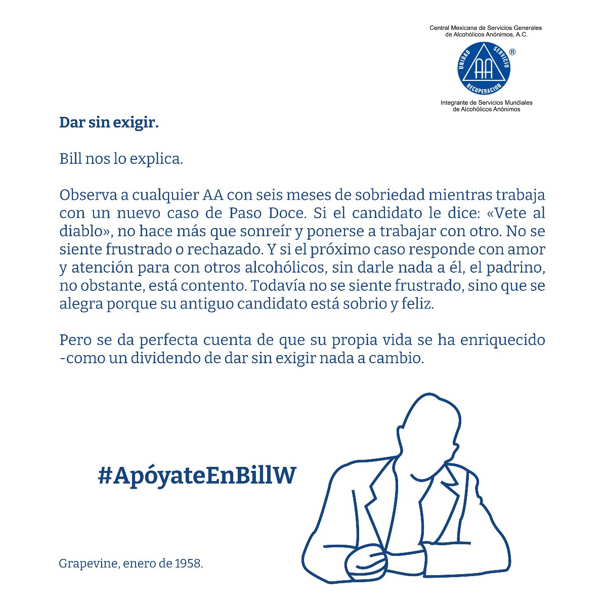 AAMexico's tweet photo. Dar sin exigir.

Bill nos lo explica.

#ApóyateEnBillW https://t.co/thWGqFIFGe