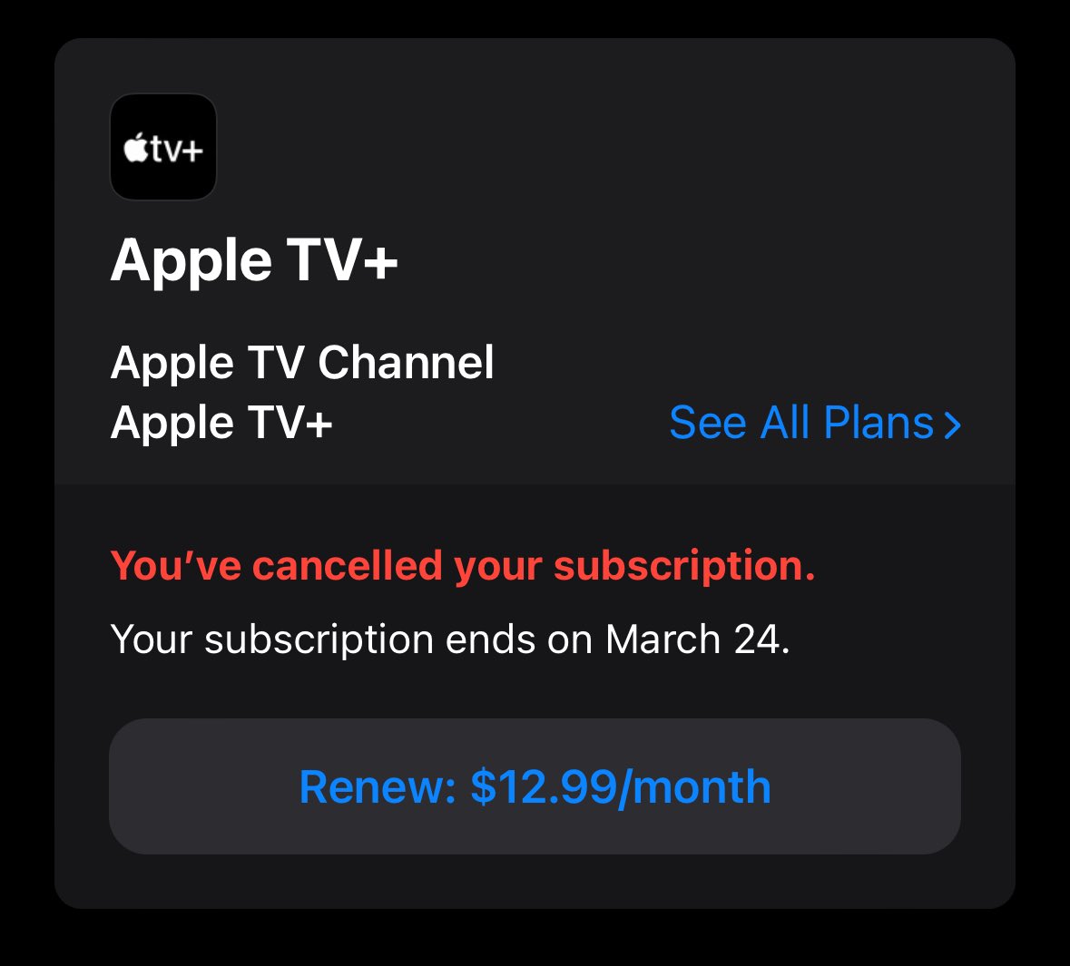 Thank you Apple for financing Severance but I’ll return once S3 does