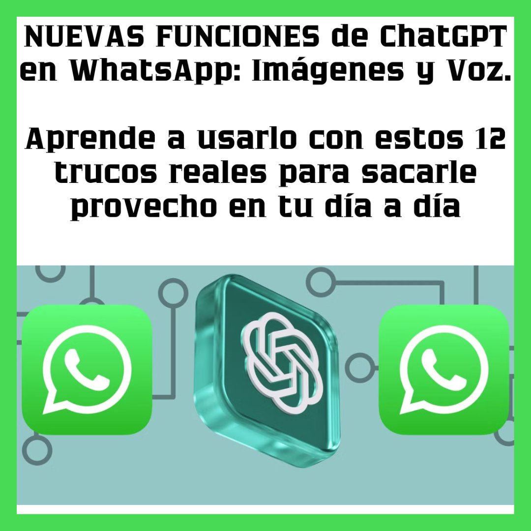 _IntelArt's tweet photo. ¿Qué pasaría si tuvieras un asistente disponible 24/7 en WhatsApp?

Ahora ChatGPT en WhatsApp analiza imágenes, recibe audios y asiste en tareas laborales y personales. 

No compliques lo simple, usa la IA a tu favor. 

Guarda o te Arrepentirás 🧵