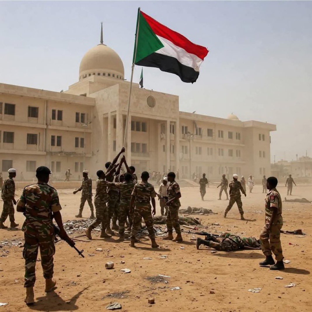 لقطة تاريخية 🚨:

الجيش السوادني يرفع علم السودان بعد سيطرته على القصر الرئاسي في الخرطوم من أيدي المتمردين. 

" ويبقى علم الوطن فوق الجميع " 🇸🇩❤️

كل المحبة والدعم للأشقاء في السودان. 
نسأل الله أن يحقن دمائهم ويحفظهم ويوحد كلمتهم ويرزقهم الأمن والاستقرار والرخاء.