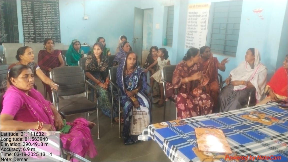 महिला जन जागरूकता अभियान  के तहत ग्राम पंचायत खुड़मुड़ी में सभा का आयोजन कर महिलाओं को जल प्रबंधन, जल संरक्षण हेतु जानकारी दी गई I
<a href="/PMOIndia/">PMO India</a> <a href="/narendramodi/">Narendra Modi</a> <a href="/MoJSDDWS/">Department of Drinking Water & Sanitation (#DDWS)</a> <a href="/gssjodhpur/">Gajendra Singh Shekhawat</a> <a href="/ChhattisgarhCMO/">CMO Chhattisgarh</a>  <a href="/UNICEFIndia/">UNICEF India</a> <a href="/jaljeevan_/">Jal Jeevan Mission I #HarGharJal #JJM #JalJeevan</a> <a href="/vishnudsai/">Vishnu Deo Sai</a> <a href="/ArunSao3/">Arun Sao</a> <a href="/jjmchhattisgarh/">JJM CHHATTISGARH</a> <a href="/DurgDist/">Durg</a>