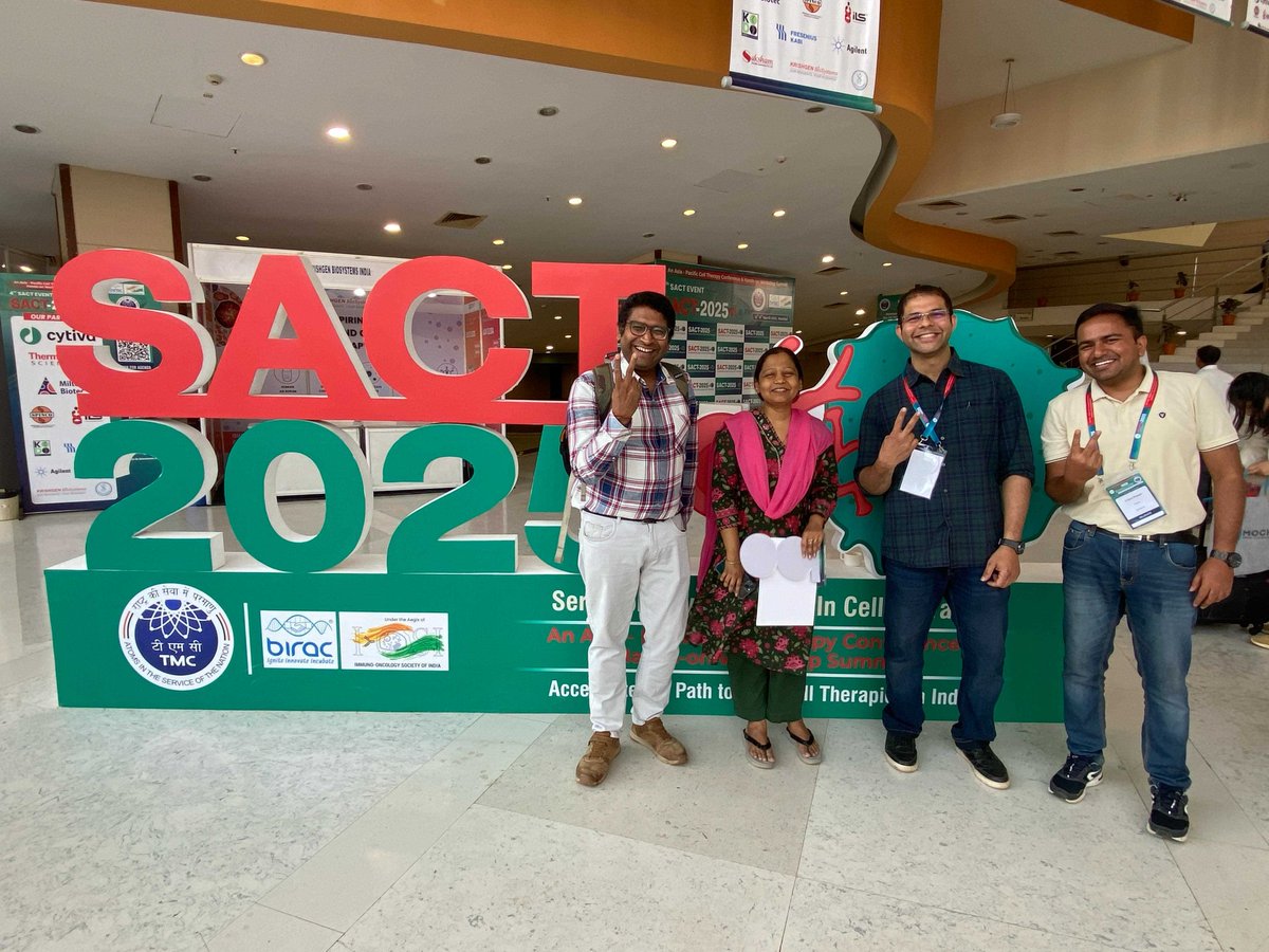 Aurigene Oncology Ltd (@aurigeneonco) on Twitter photo We are delighted to share that our oral presentation on the SWASTH Phase-I trial and the poster presentation on cost-effective CAR-T #manufacturing has secured top honors at the recently held <a href="/SACT2025/">SACT 2025 (Series on Advancements in Cell Therapy)</a>
These achievements underscore dedication of our #scientists and #clinicians. We are delighted to share that our oral presentation on the SWASTH Phase-I trial and the poster presentation on cost-effective CAR-T #manufacturing has secured top honors at the recently held <a href="/SACT2025/">SACT 2025 (Series on Advancements in Cell Therapy)</a>
These achievements underscore dedication of our #scientists and #clinicians.