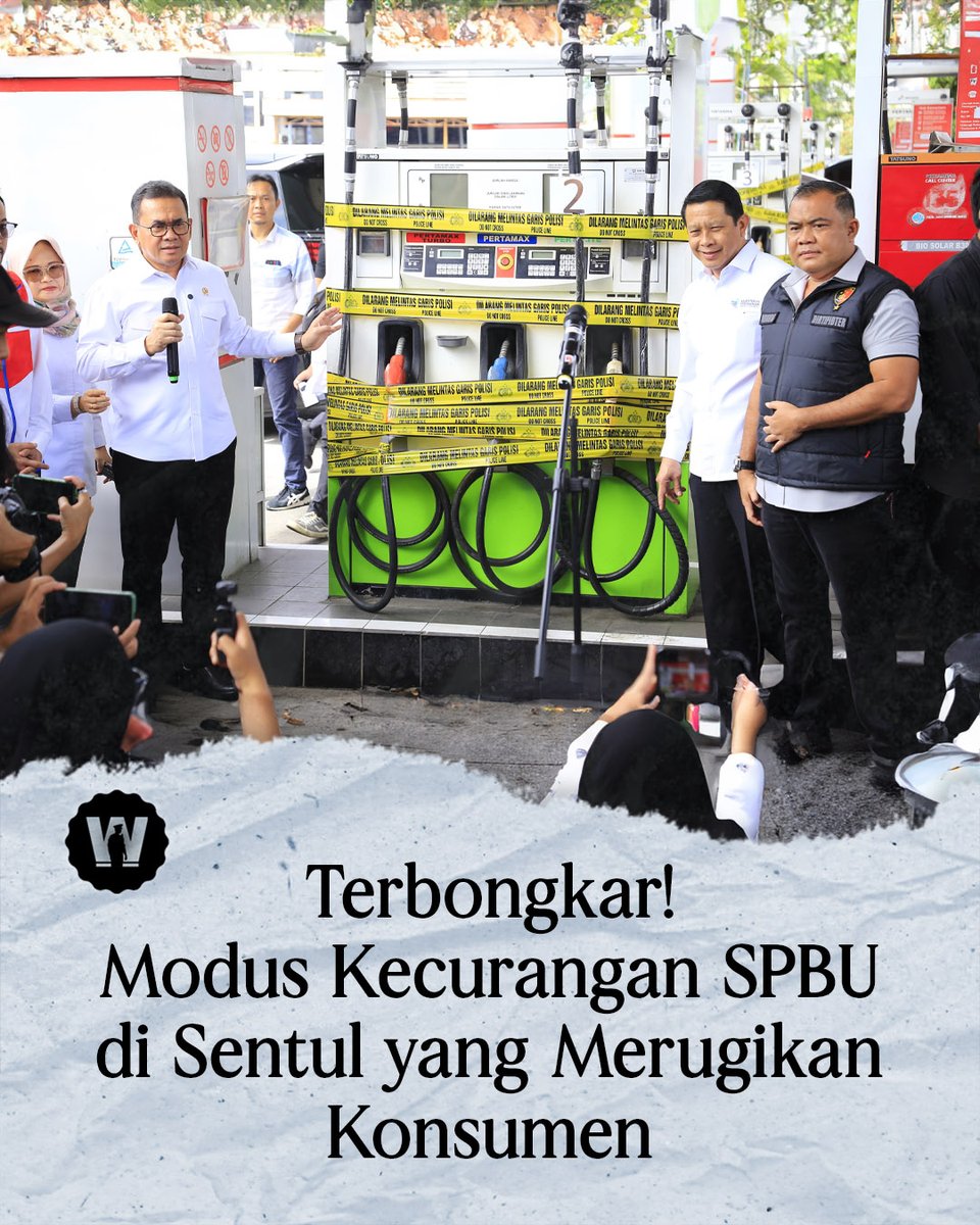 WartaJayacom's tweet photo. SPBU di Bogor resmi disegel! Ketahuan curang kurangi takaran BBM, Polri langsung bertindak. Konsumen harus lebih waspada dan laporkan jika menemukan indikasi kecurangan #SPBUCurang #WartaJaya https://t.co/ZdRgEqOrUo