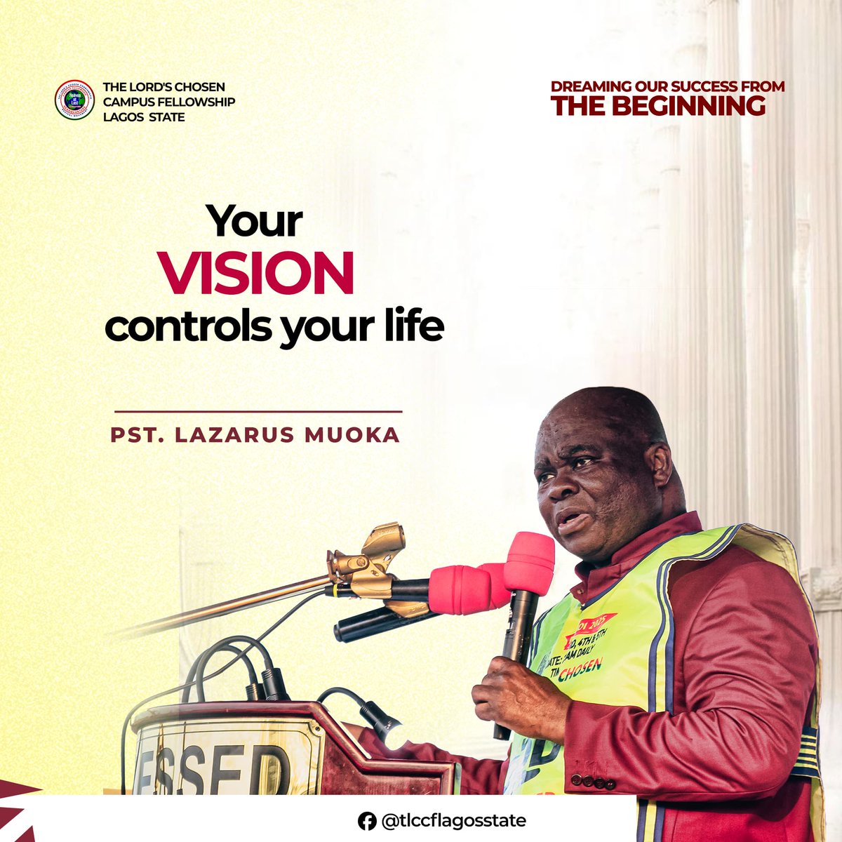 tlccfhq's tweet photo. "Your Vision Controls Your Life."
Pst. Lazarus Mouka
Dreaming Our Success From the Beginning
#tlccf #tlccflagos #tlccfamily #PstLazarusMuoka #tlccrmofficial #GoalSetting #Vision #successmindset https://t.co/iph6wxPL91