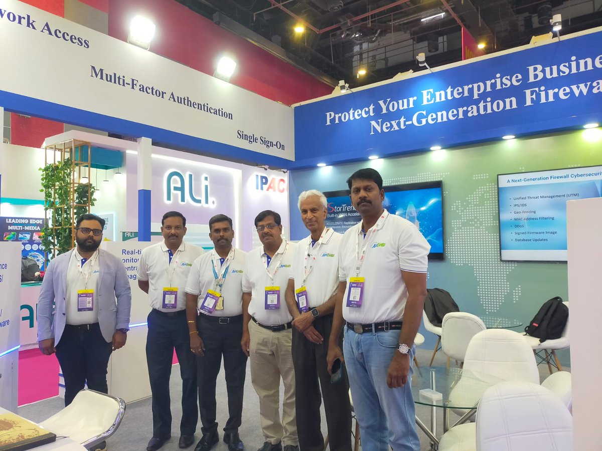 AmZettaTech's tweet image. Day 3 at #CI2025! 🎉 The AmZetta team is energized and ready to showcase the future of IT! 🚀
📍 Booth E65, Hall 5
📌 Bharat Mandapam, New Delhi
🗓️ visit us-don’t miss out
Let’s innovate together! 💪
 #AmZetta #Team #Innovation #Networking #Security #Storage #zWAN #zGuardianNG