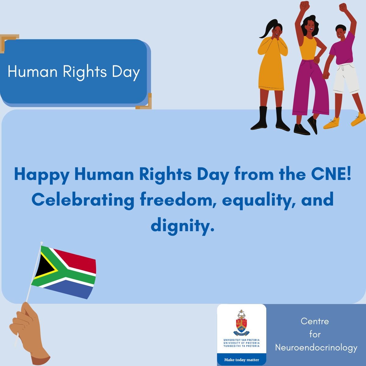 UP_CNE's tweet photo. This Human Rights Day, let's reflect on the many sacrifices that lay the foundation for our free and equal democracy.

#HumanRightsDay #SouthAfrica https://t.co/xTVlqaDdqS