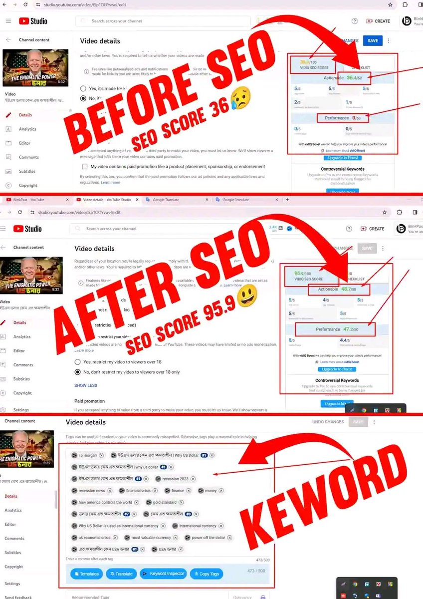 ShahedAdConsult's tweet photo. 🚀 YouTube SEO Can Change the Game! 🎯

Want more views, impressions, and engagement on your YouTube videos? SEO optimization is the key! 🔑

#YouTubeSEO #SEOStrategy #GrowYourChannel #YouTubeGrowth #VideoMarketing https://t.co/HSPLVTUXkN
